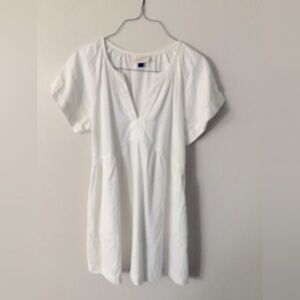 NWOT White Linen Mini Dress Size XS